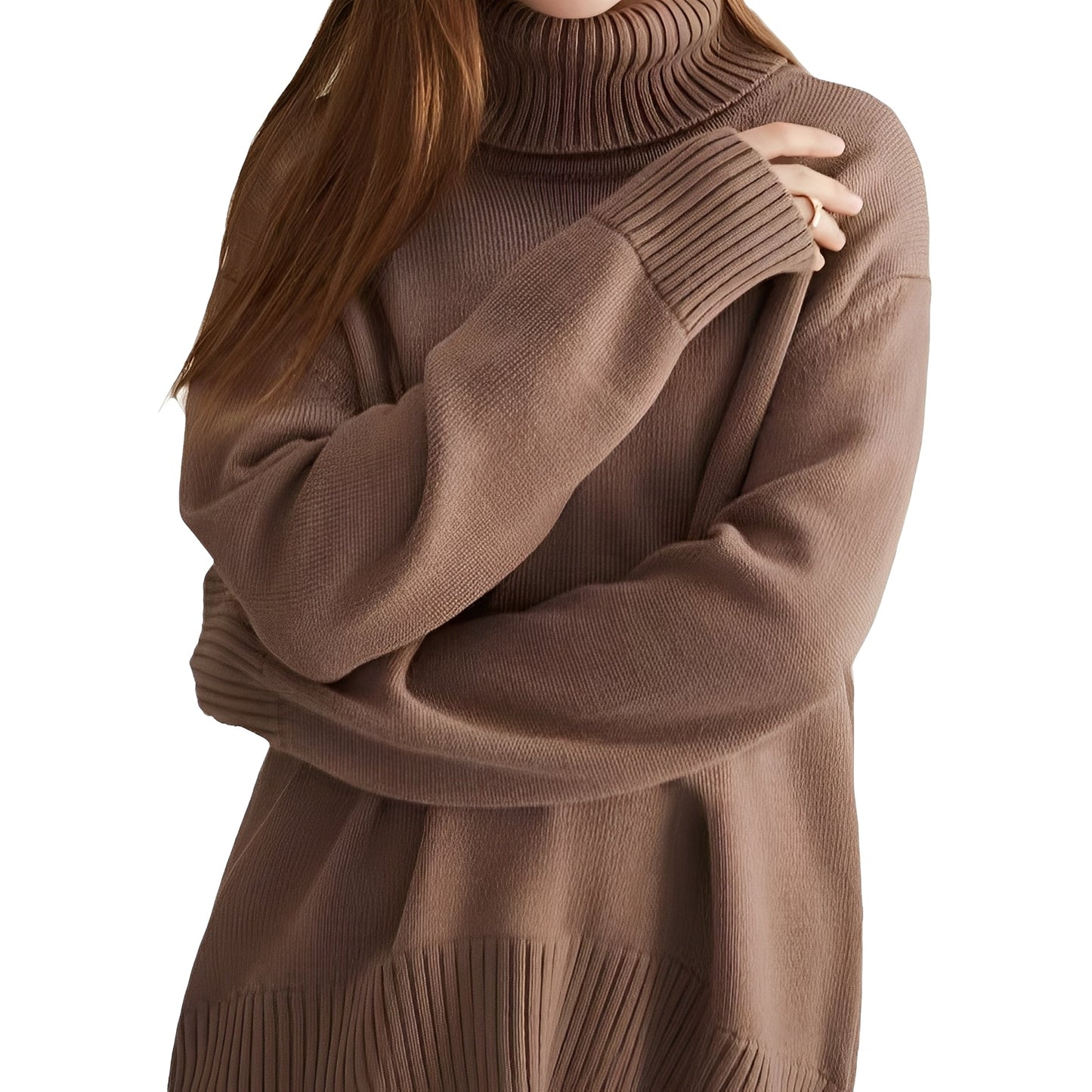 Lucinde - Oversize-Rollkragenpullover für Damen im Winter