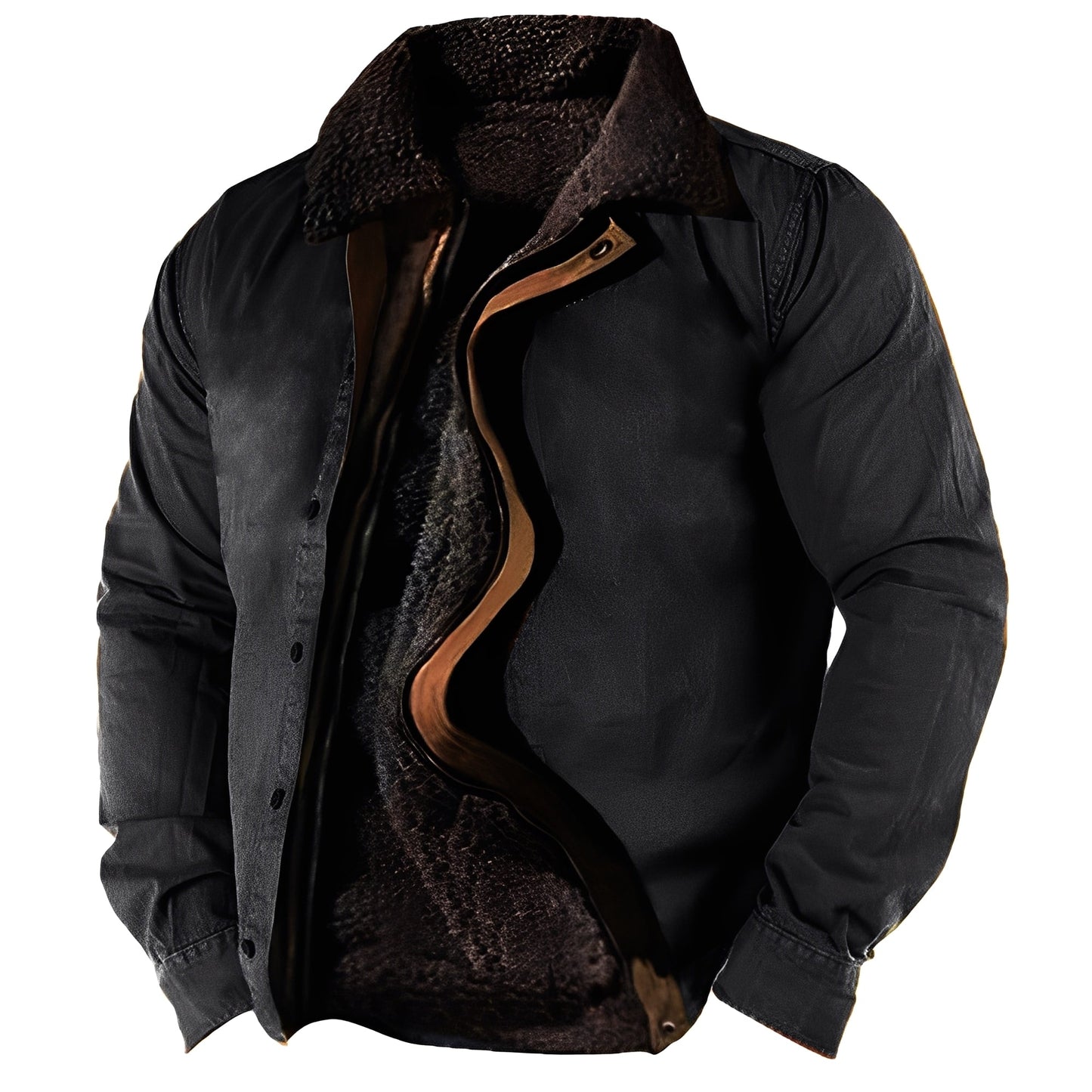 Hubert - Men's Jacket with Classic Style and Sherpa Lining