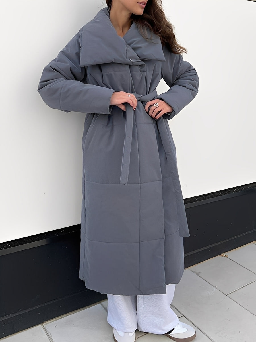 Adaline - Lange, warme Damenjacke mit Innenfutter