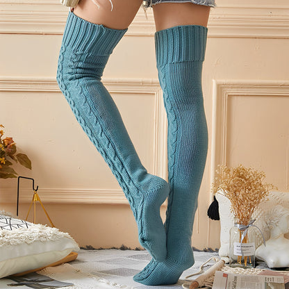 Jillian - Weiche, modische, lange Wollsocken für Damen