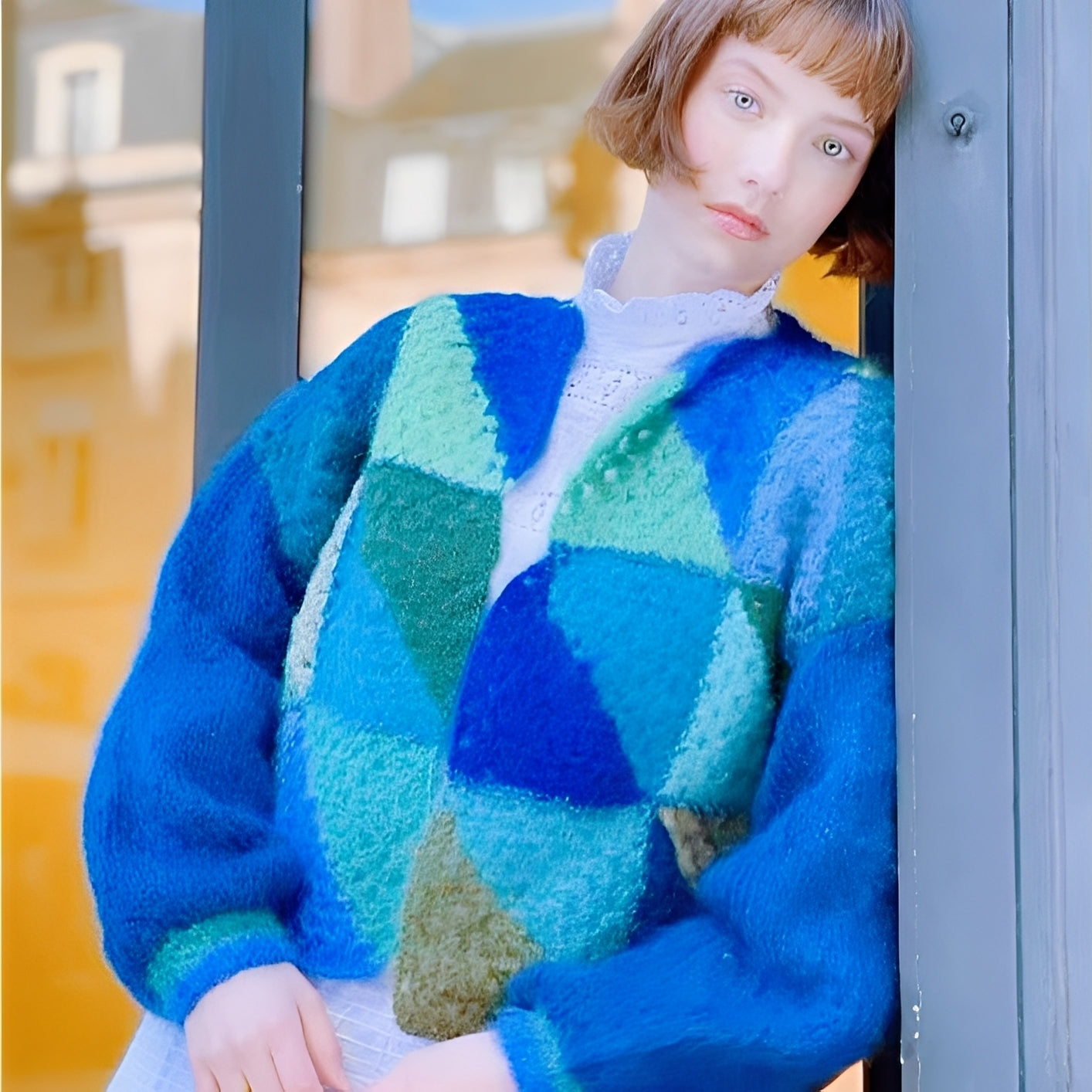 Luna - Bequemer Pullover mit Kontrastfarben für Damen