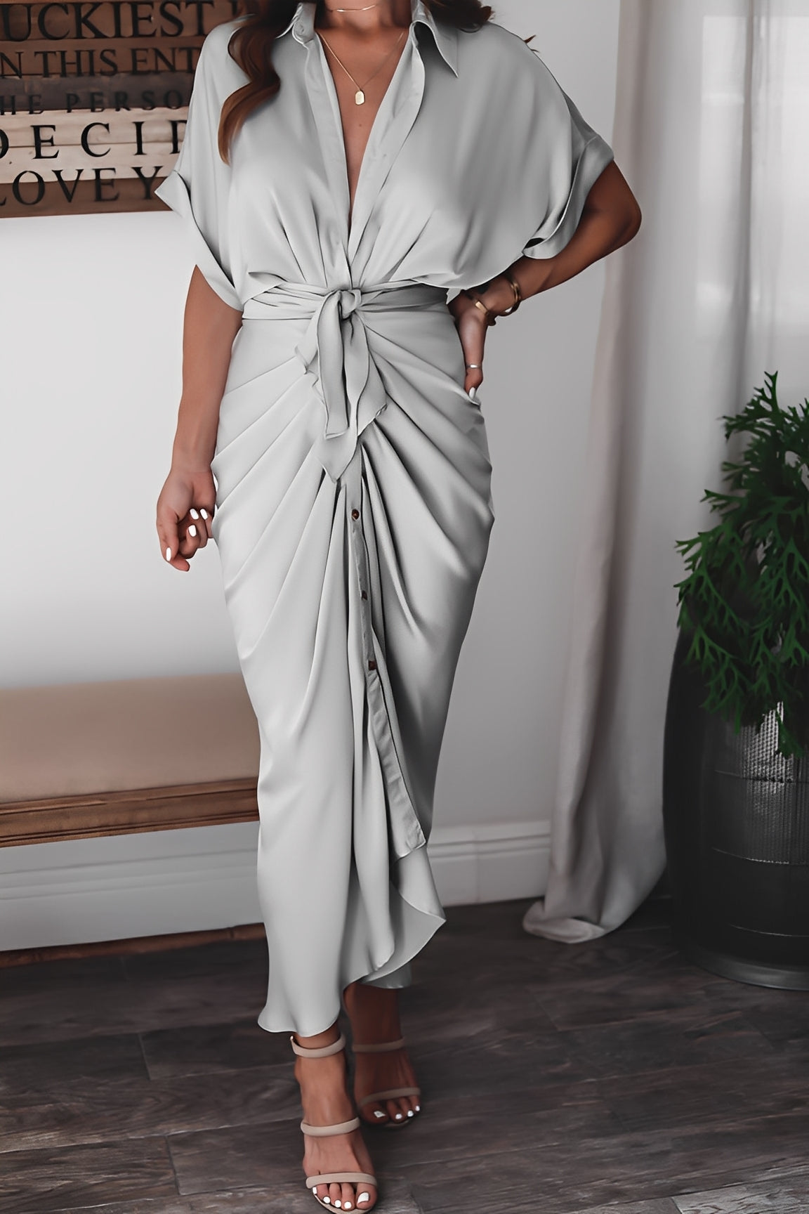 Antoinette - Elegantes langes Damenkleid