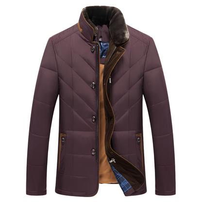 Steve - Retro-inspirierte, warme Herren-Steppjacke