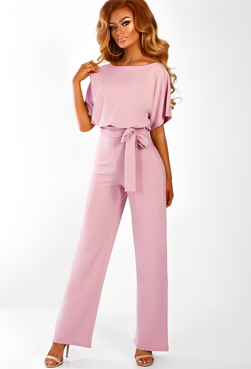Hazel - Damen-Jumpsuit mit Bindegürtel, elegant