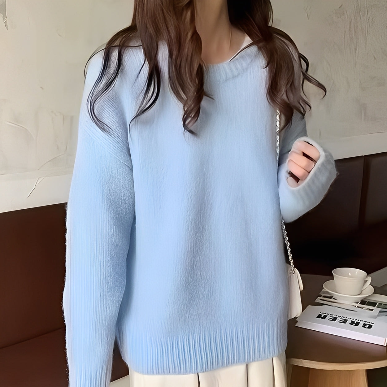 Roxanna - Damen Oversize-Pullover im schlichten Stil