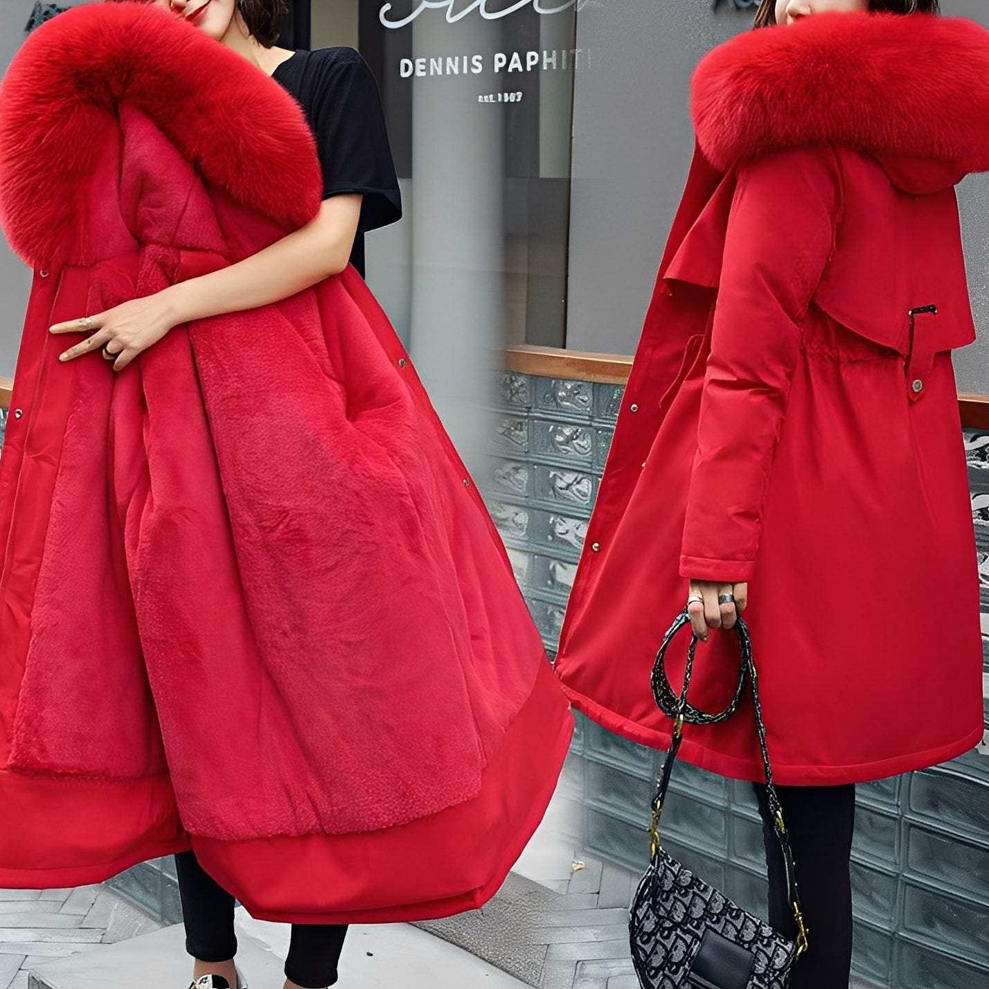 Evette - Warmer Damenmantel mit eleganter Kapuze