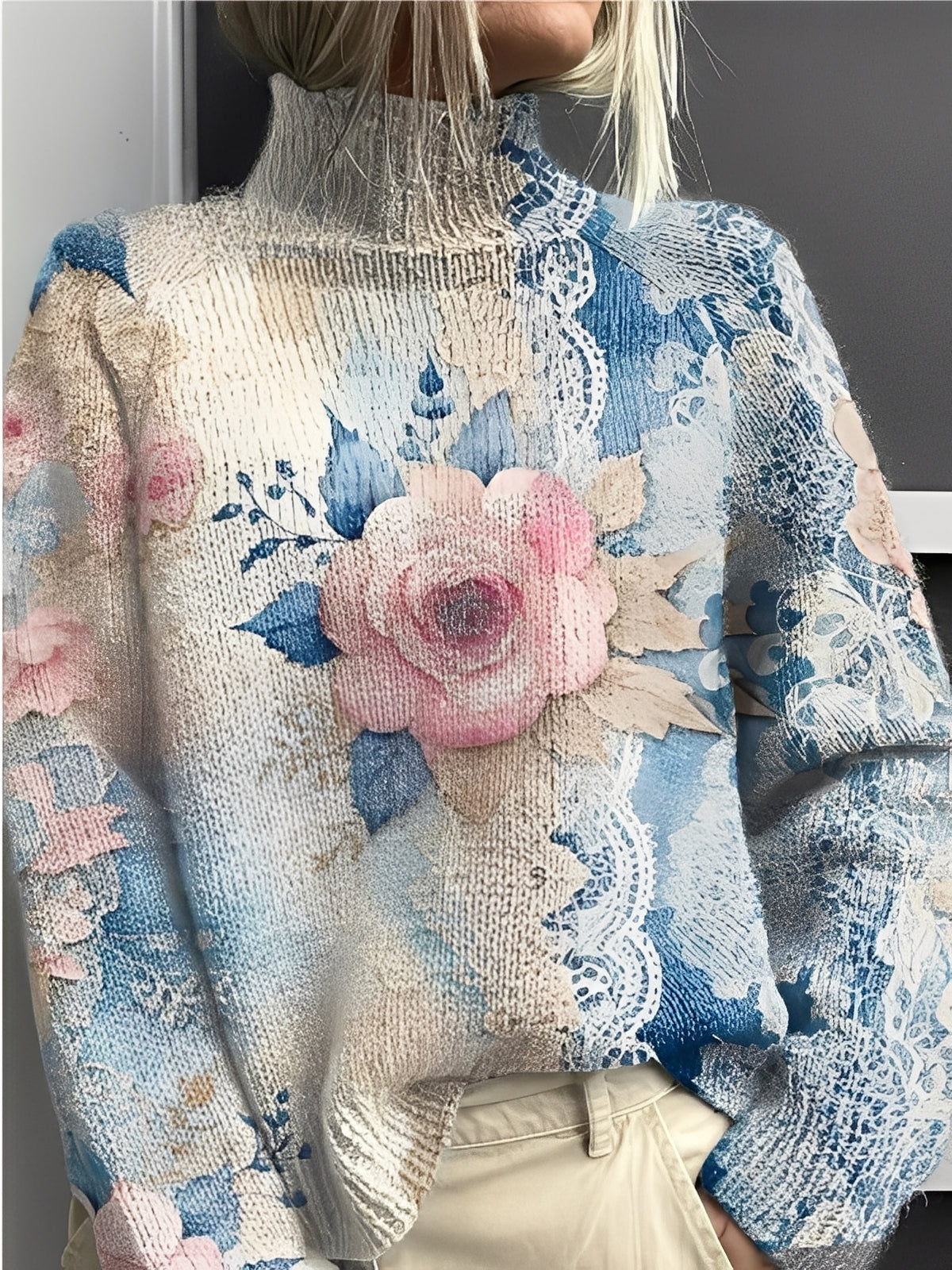 Giselle - Stilvoller, lebendiger Damen-Rollkragenpullover