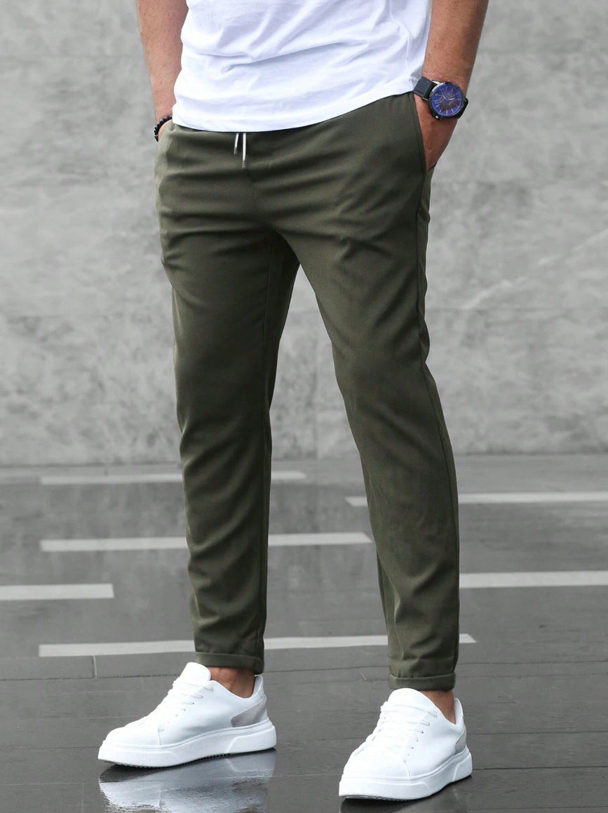 Allan - Bequeme Herren-Stretchhose mit Kordelzug, schlanke Form