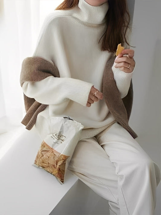 Gloria - Damen-Rollkragenpullover aus feiner Wolle