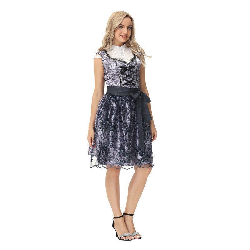 Briley - Traditionelles Oktoberfestkleid mit kurzen Ärmeln für Damen