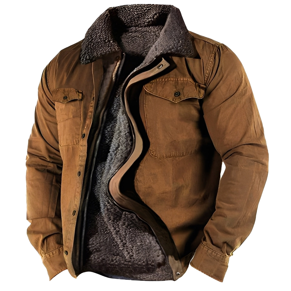 Hubert - Men's Jacket with Classic Style and Sherpa Lining
