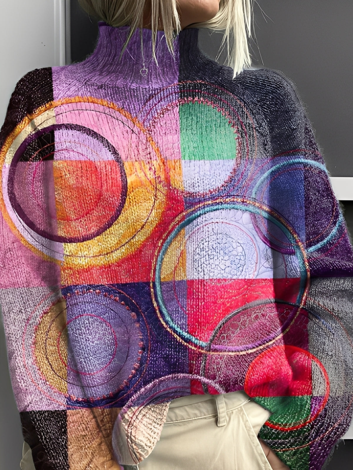 Giselle - Stilvoller, lebendiger Damen-Rollkragenpullover