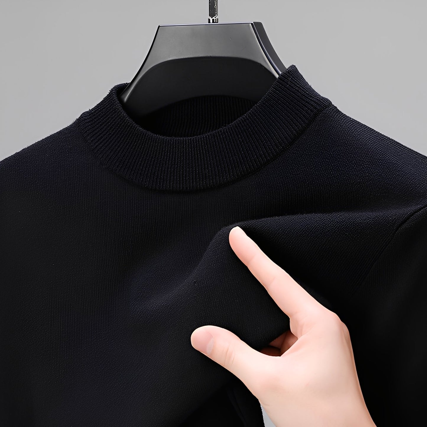 Davis - Bequemer Herren-Kaschmirpullover mit Saum