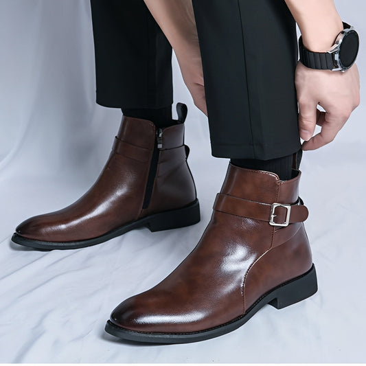 Ronny - Elegante Herren-Chelsea-Stiefel aus Leder