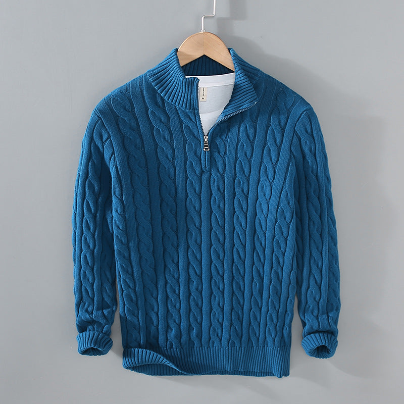 Benson - Bequemer Herrenpullover aus Kaschmir mit Reißverschluss
