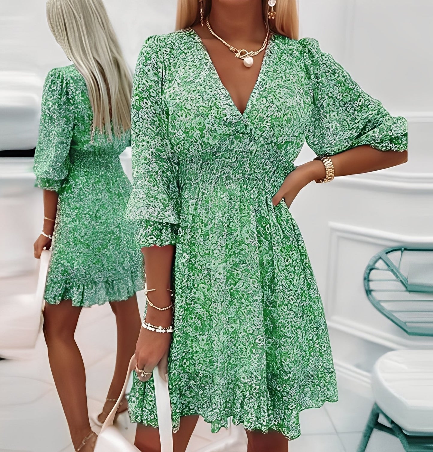 Jeanine - Elegantes Damenstrickkleid