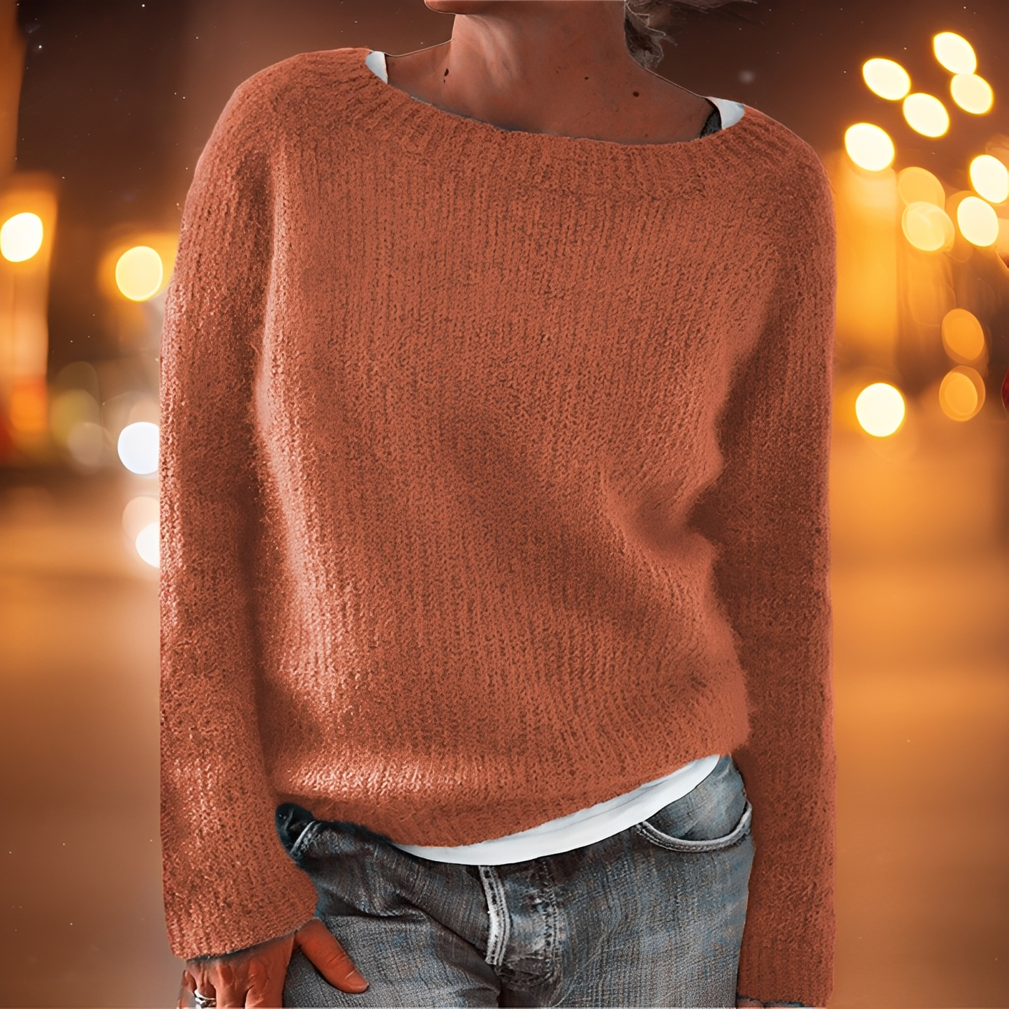 Abeeha - Bequemer Damenpullover in Tanne