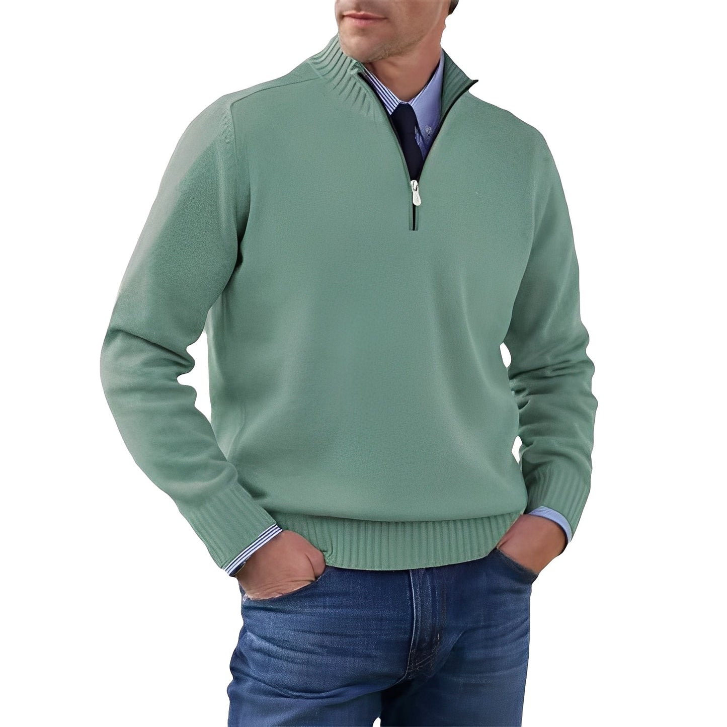 Nolan - Angenehmer Herrenpullover mit Zipper