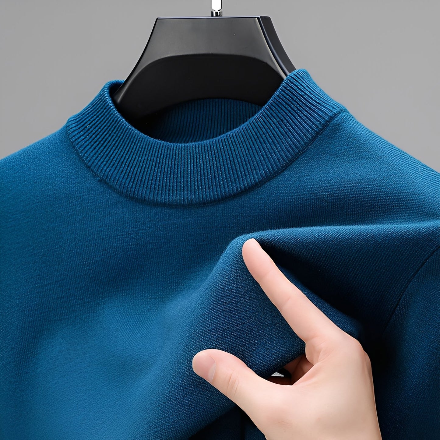 Davis - Bequemer Herren-Kaschmirpullover mit Saum
