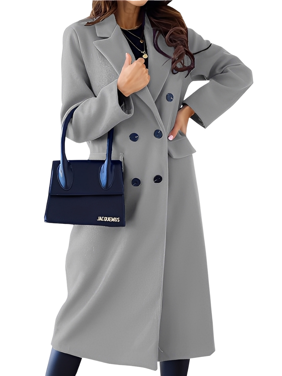 Jocelin - Stilvoller und warmer Damen-Zweireiher-Mantel