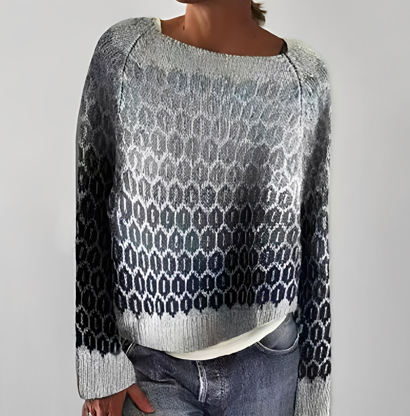 Christiana - Klassischer Damenpullover mit Motiv