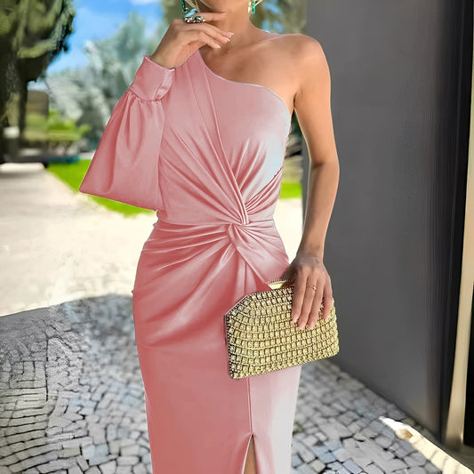 Pauline - Schickes, drapiertes One-Shoulder-Damenkleid
