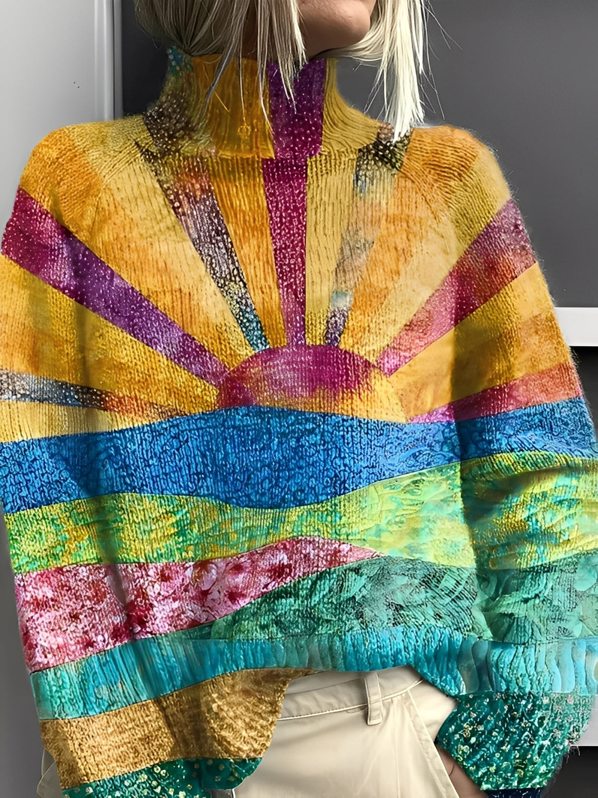 Giselle - Stilvoller, lebendiger Damen-Rollkragenpullover