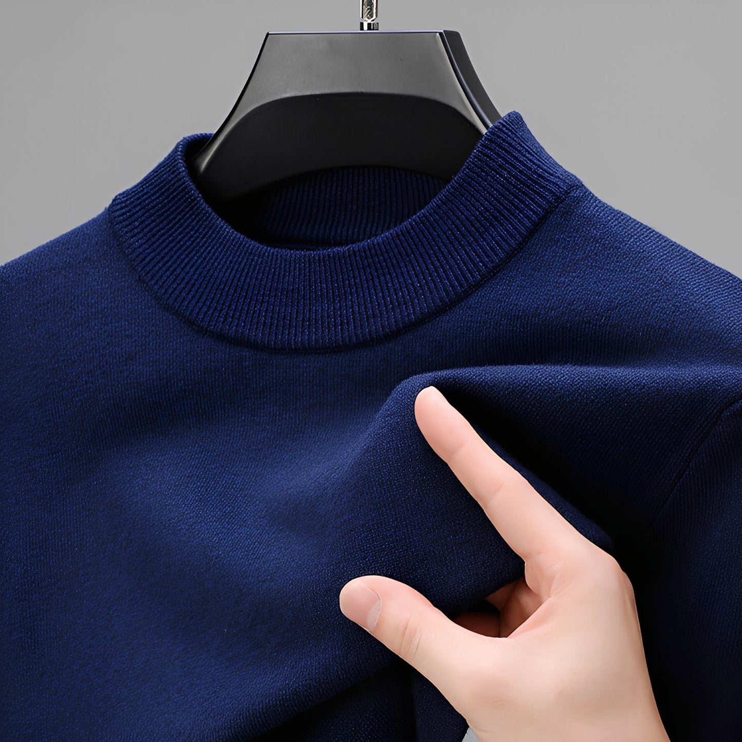 Davis - Bequemer Herren-Kaschmirpullover mit Saum