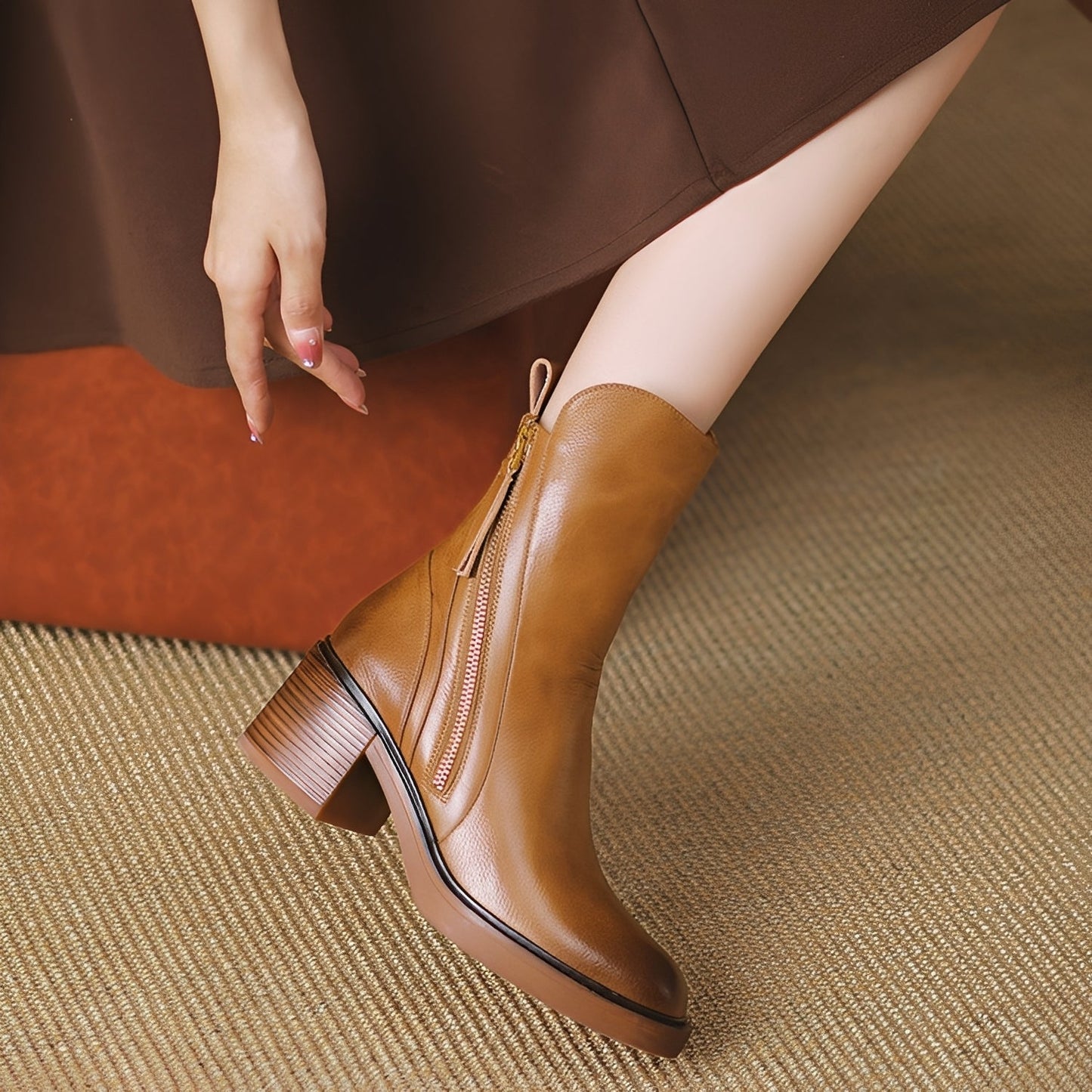 Connie - Modische Damenstiefeletten mit kräftigem Absatz