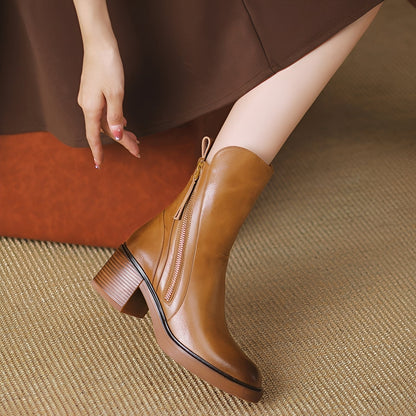 Connie - Modische Damenstiefeletten mit kräftigem Absatz