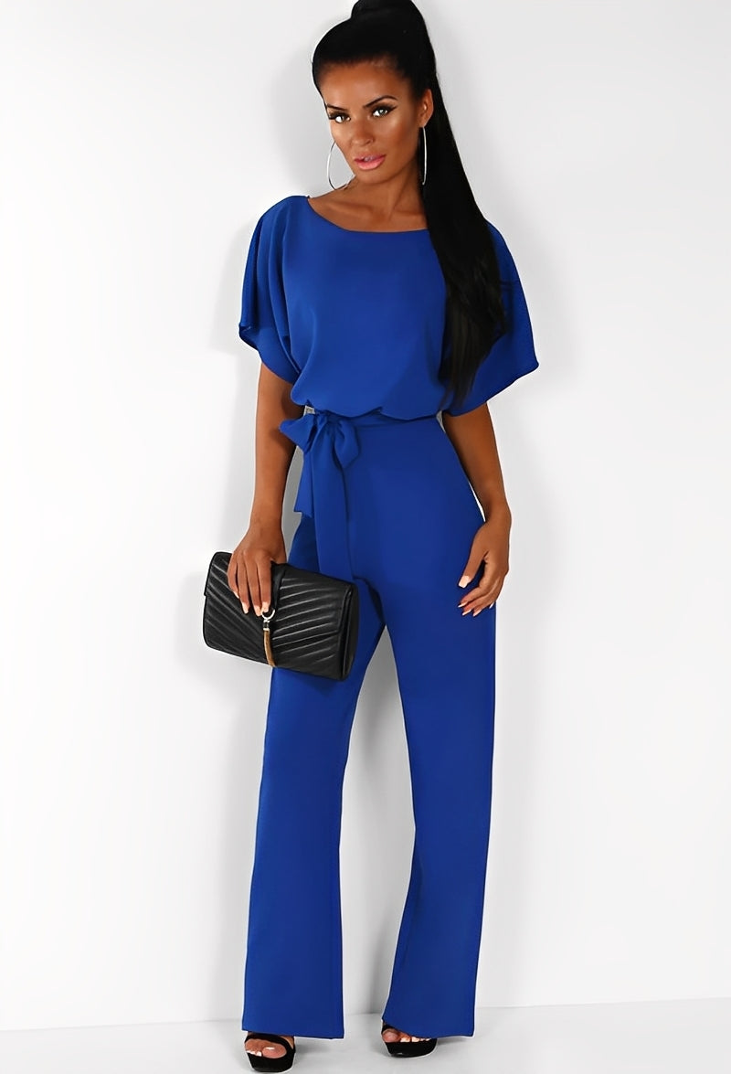 Hazel - Damen-Jumpsuit mit Bindegürtel, elegant