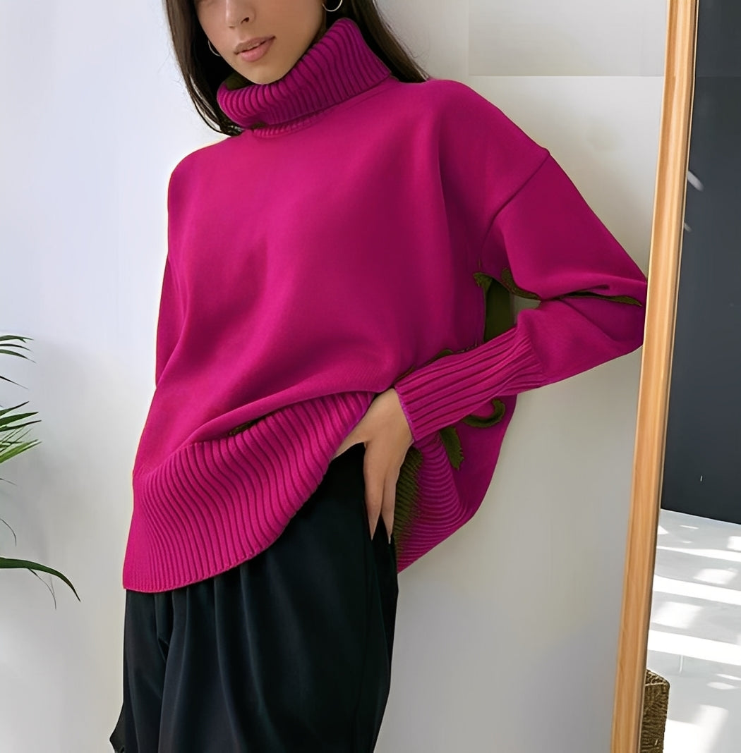 Lucinde - Oversize-Rollkragenpullover für Damen im Winter