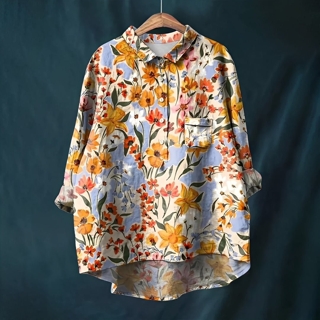 Garance - Klassische Damenbluse mit langen Ärmeln