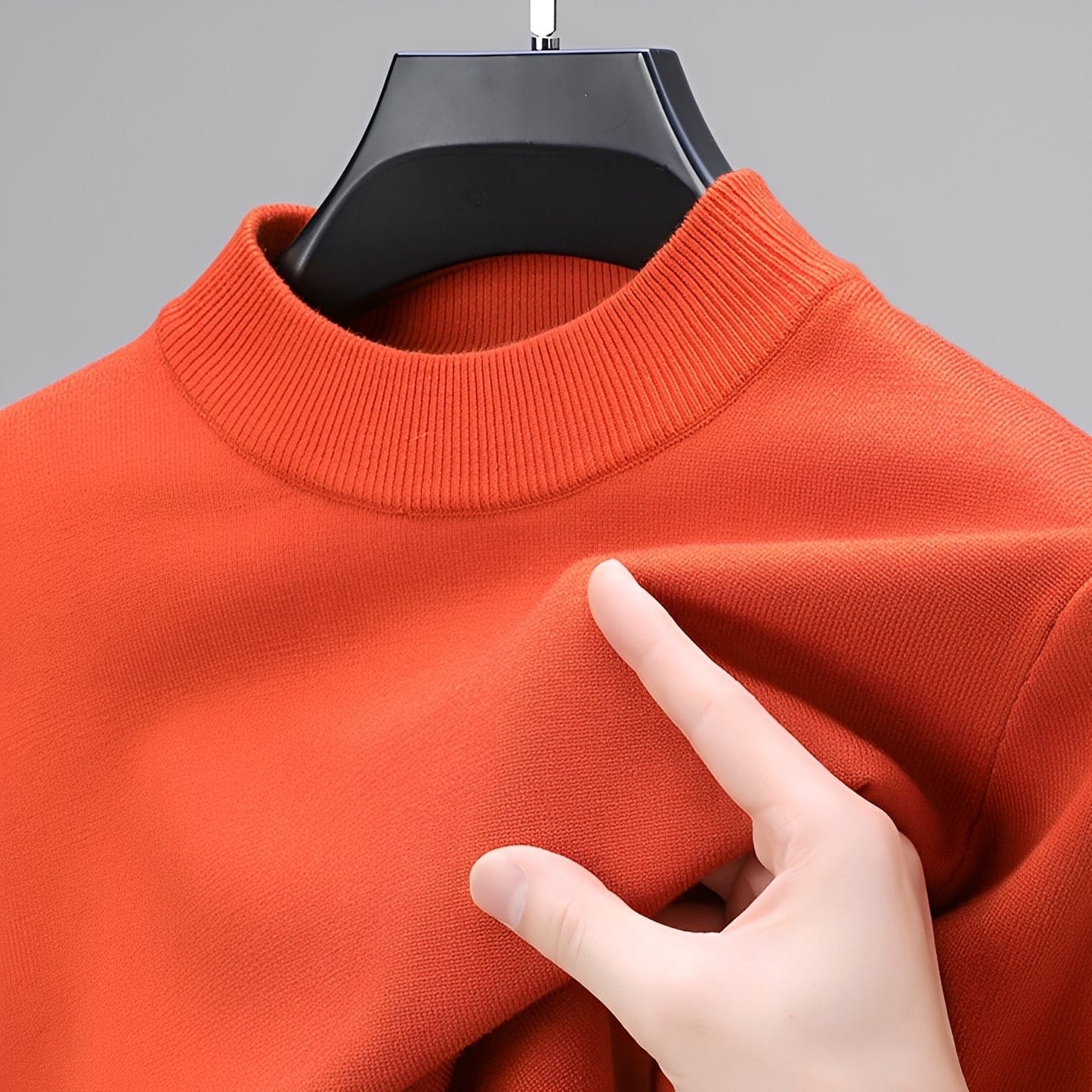 Davis - Bequemer Herren-Kaschmirpullover mit Saum