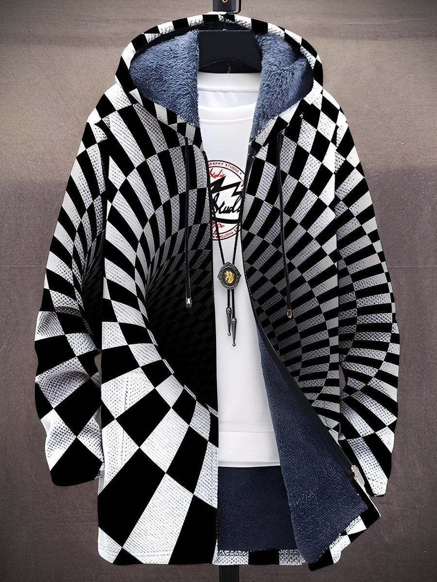 Trenton - Trendige Herrenjacke mit Kapuze und Muster