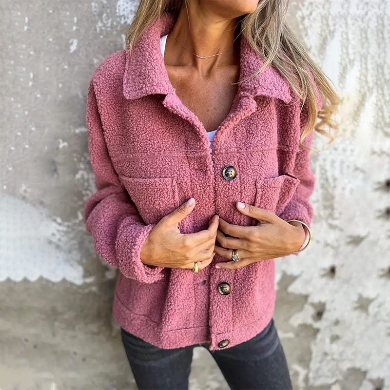 Eleanor - Elegante Damenjacke aus Wolle mit Kragen