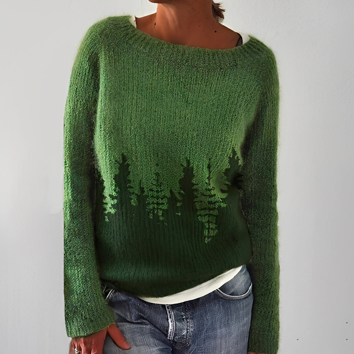 Christiana - Klassischer Damenpullover mit Motiv