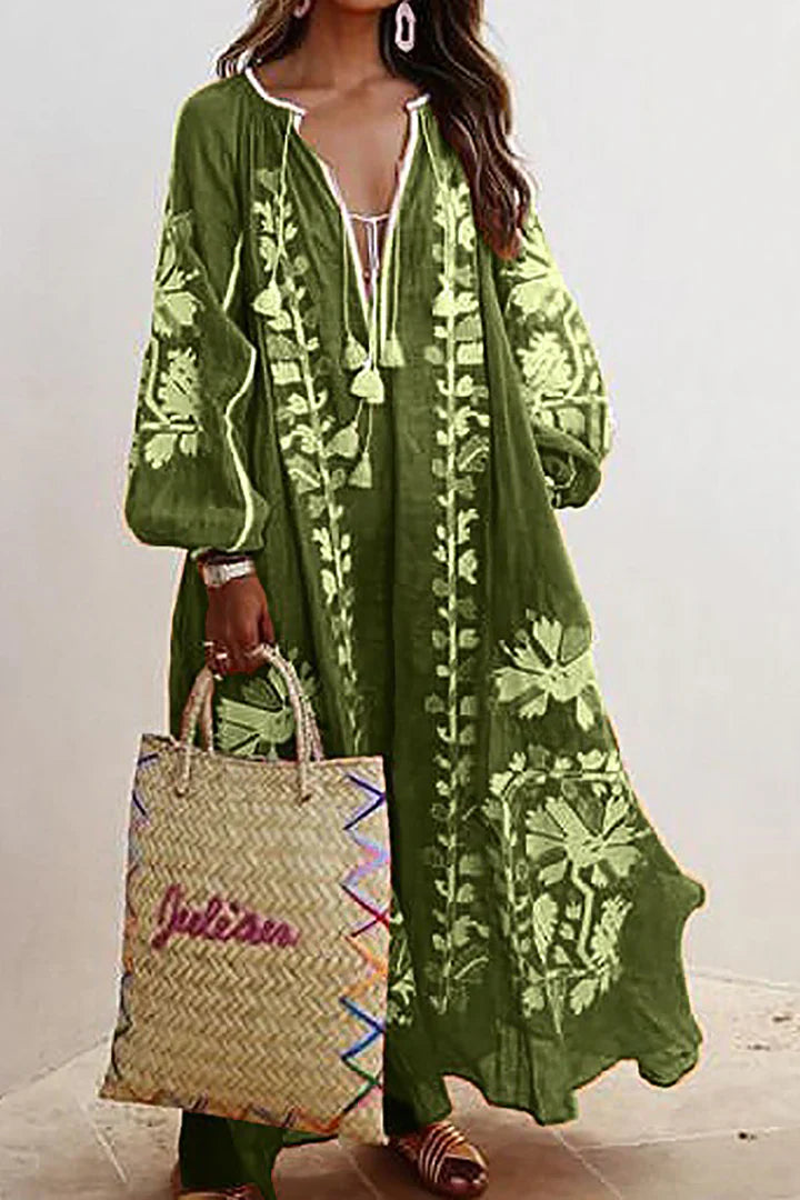 Nelia - Bohemian Flower Dress Summer Airy