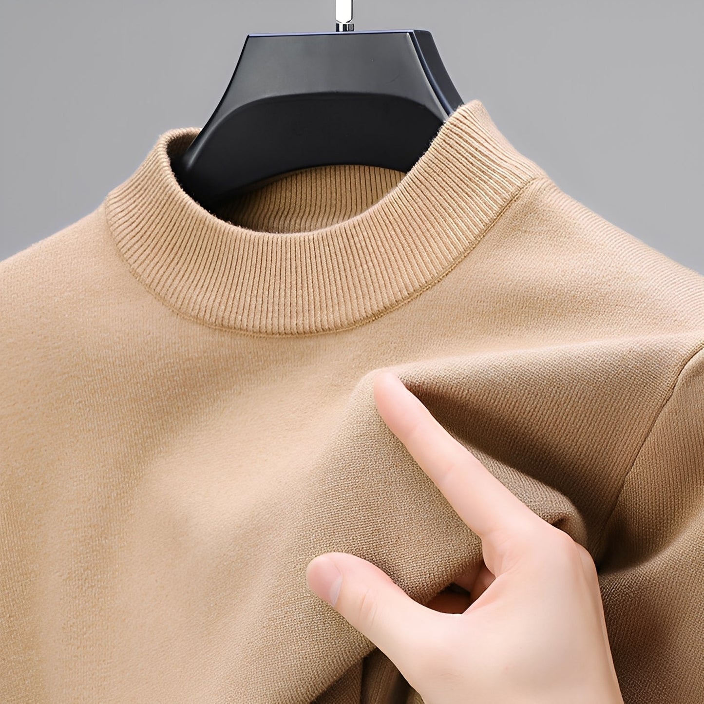 Davis - Bequemer Herren-Kaschmirpullover mit Saum