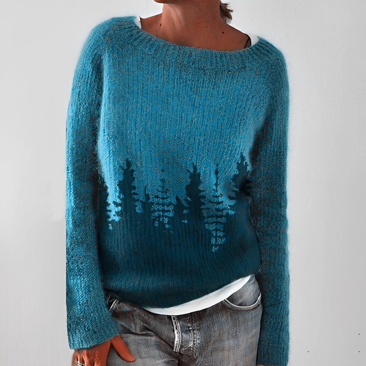 Christiana - Klassischer Damenpullover mit Motiv