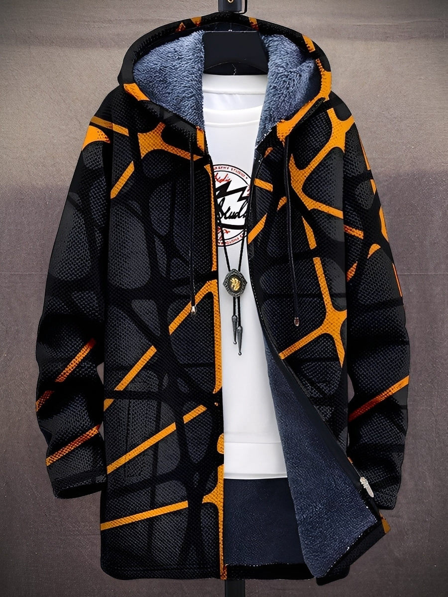 Trenton - Trendige Herrenjacke mit Kapuze und Muster