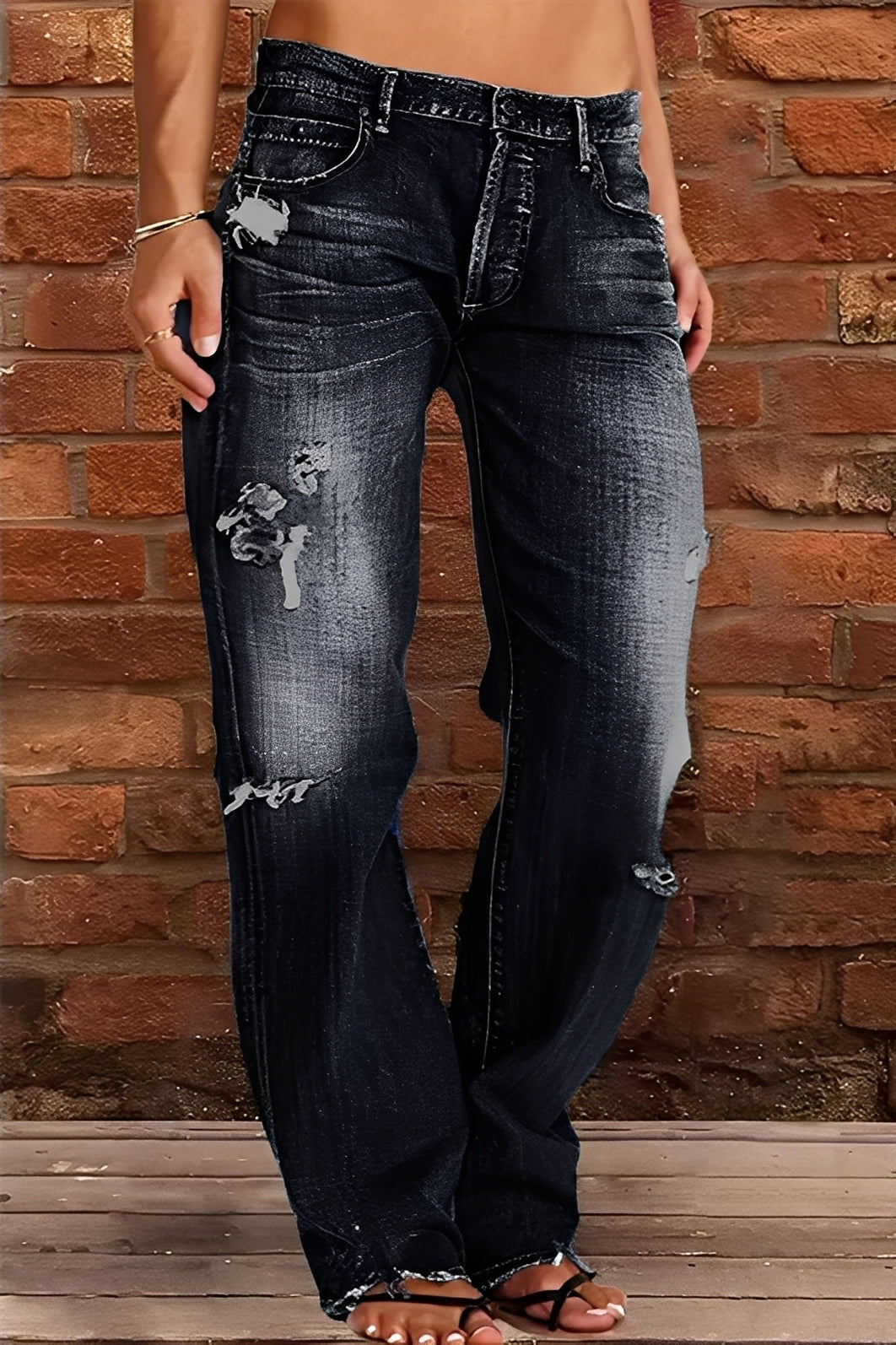 Demetria - Klassische Jeans für Damen mit niedrigem Bund