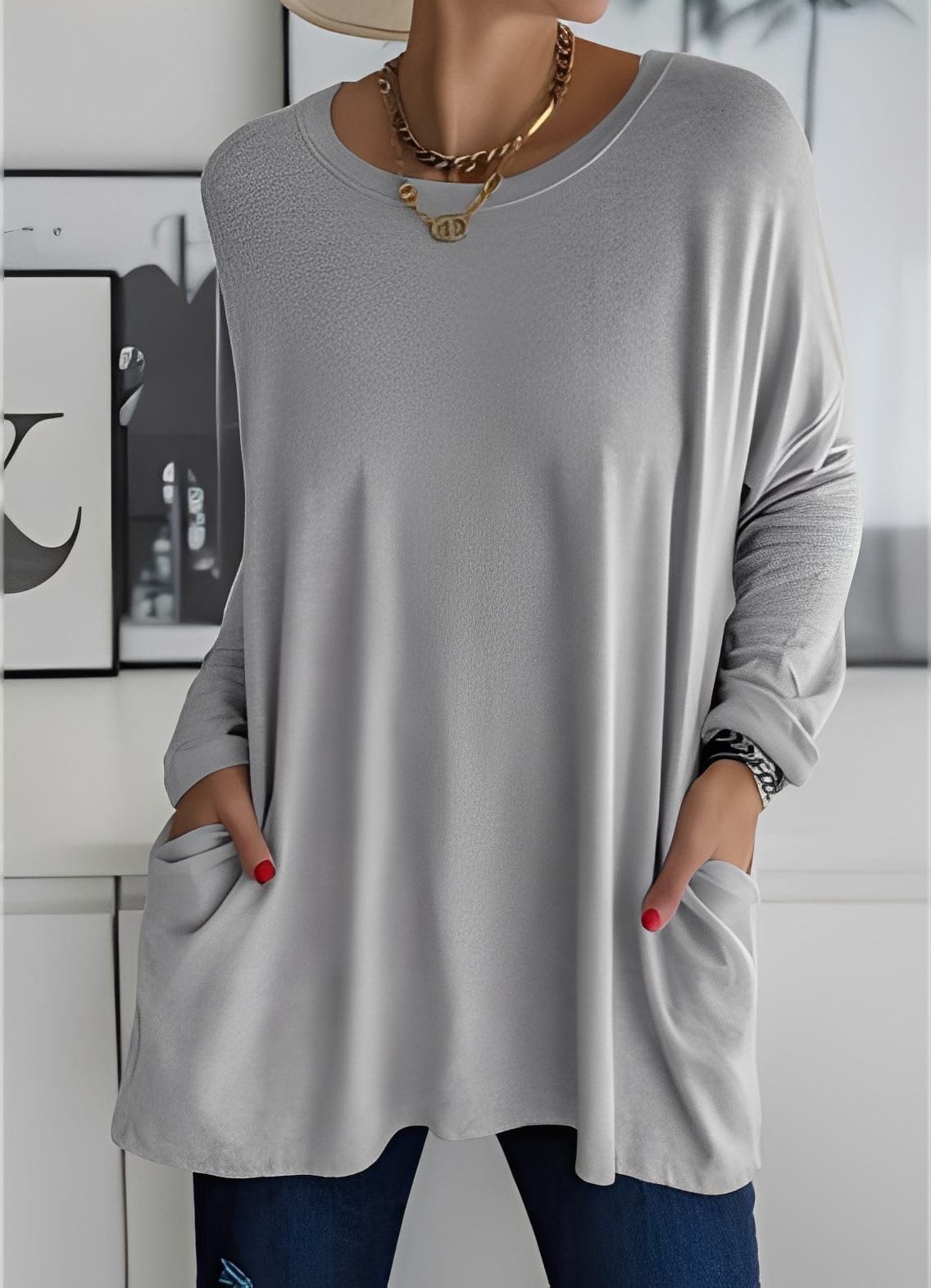 Shanene - Damenpullover mit lockerem und ungezwungenem Stil