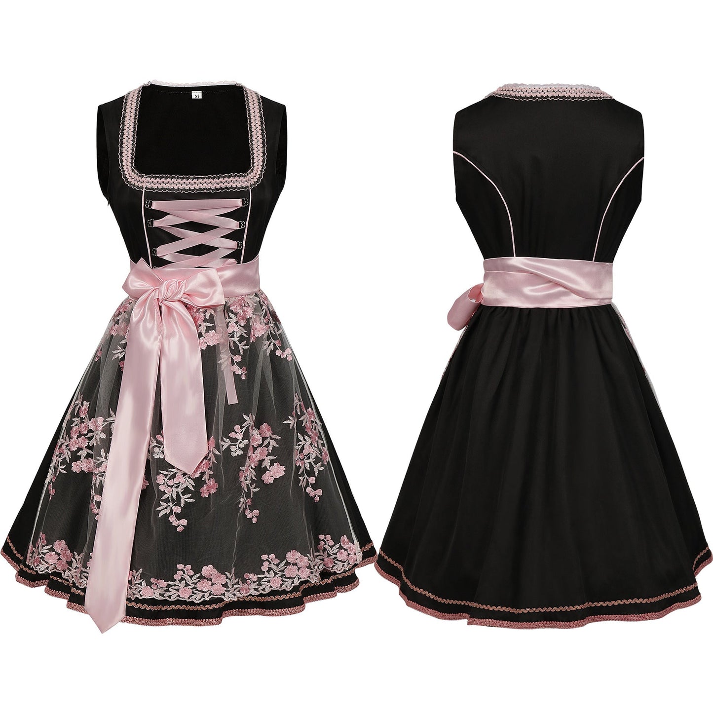 Elenora - Ärmelloses Damen-Dirndlkleid mit Schlitz für das Oktoberfest
