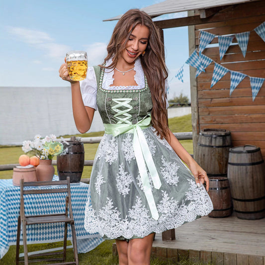 Malani - Festliches Oktoberfest-Kleid mit Spitzen für Frauen