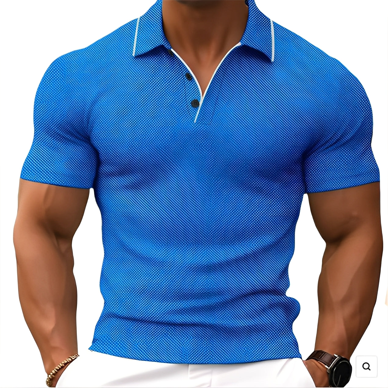 Florence - Lockeres Herren-Poloshirt mit Knöpfen