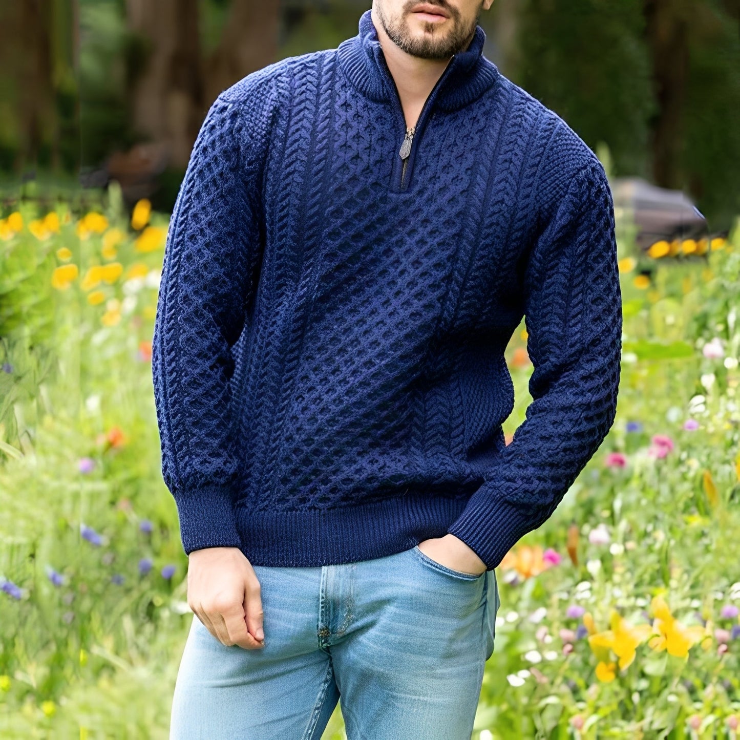 Henry - Eleganter, locker geschnittener Herrenpullover