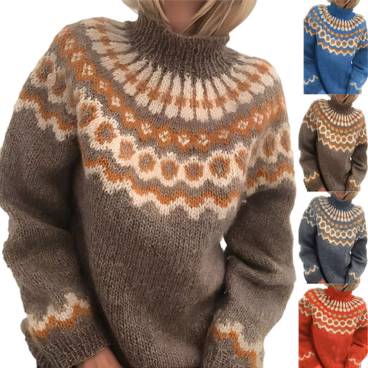 Fiona - Damen-Strickrollkragenpullover