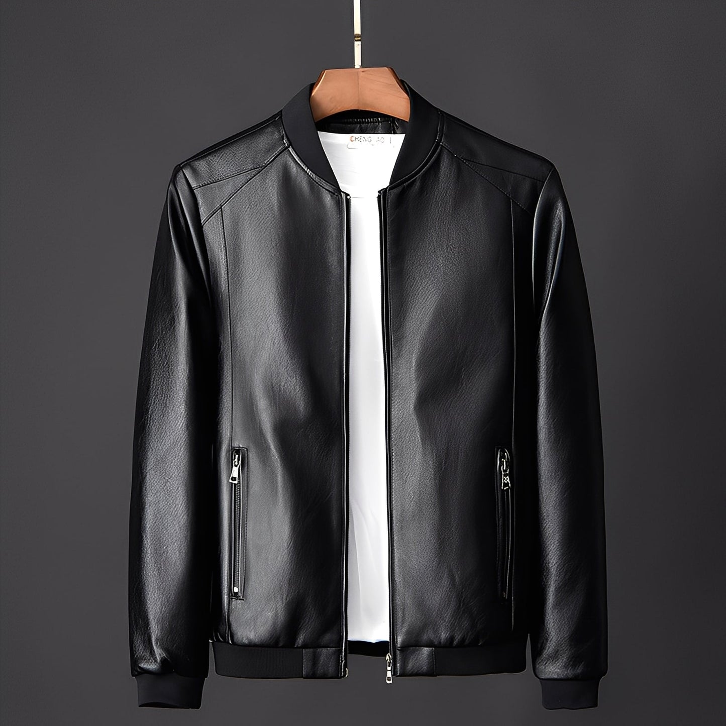 Jeremy - Trendige Lederjacke im Biker-Stil für Herren