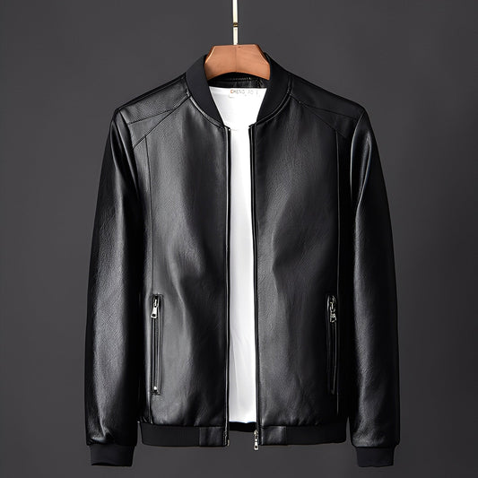 Jeremy - Trendige Lederjacke im Biker-Stil für Herren